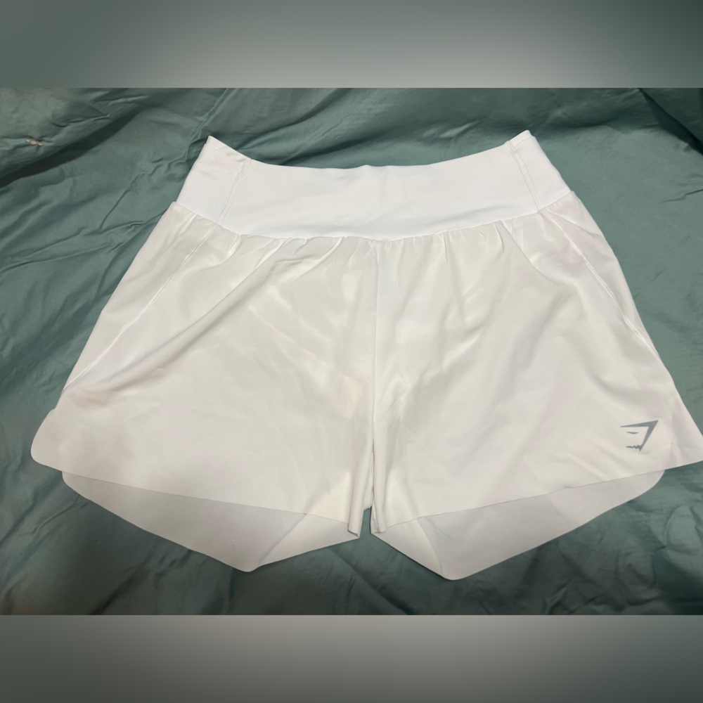 Gymshark Women's Athletic White Shorts